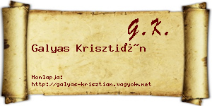 Galyas Krisztián névjegykártya